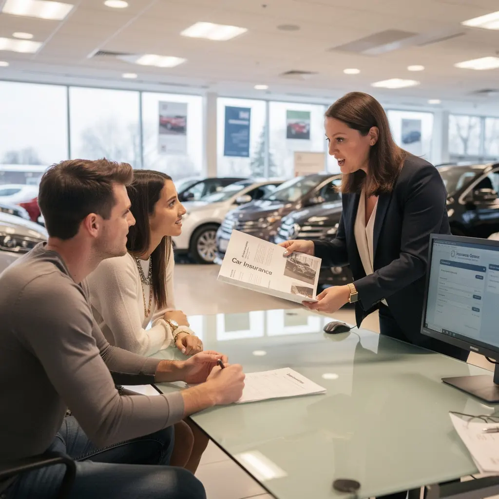 Автомобиль на фоне американского пейзажа с текстом "Защитите свой автомобиль".